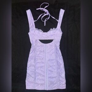 Sisterparty Lilac/Purple Corset Mini Dress